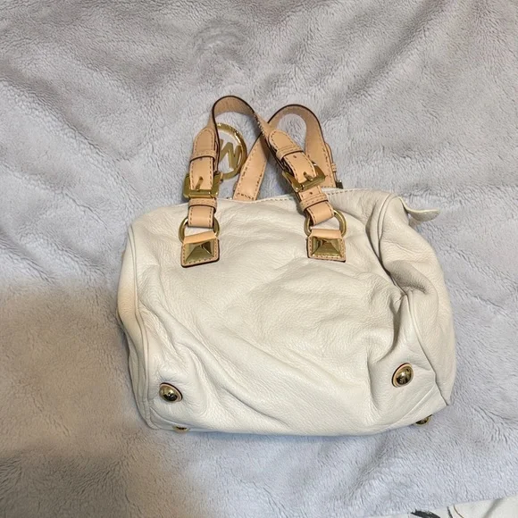 Michael Kors Cream Satchel with Gold Accents - Picture 3 of 9